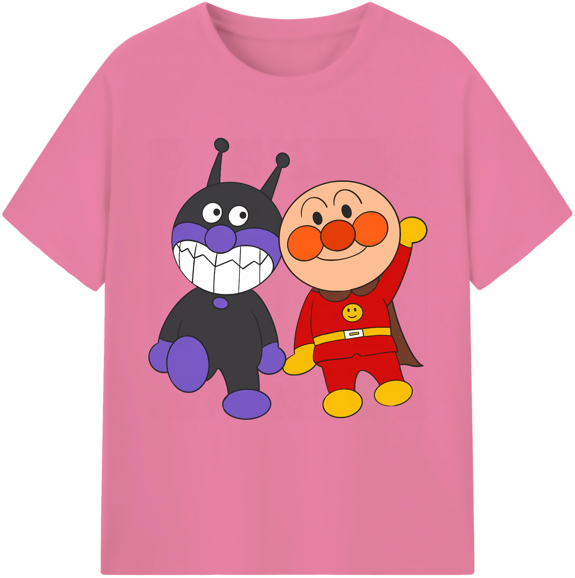 （画像用） アンパンマン Anpanman 綿100％半袖Tシャツ（フロントプリント）